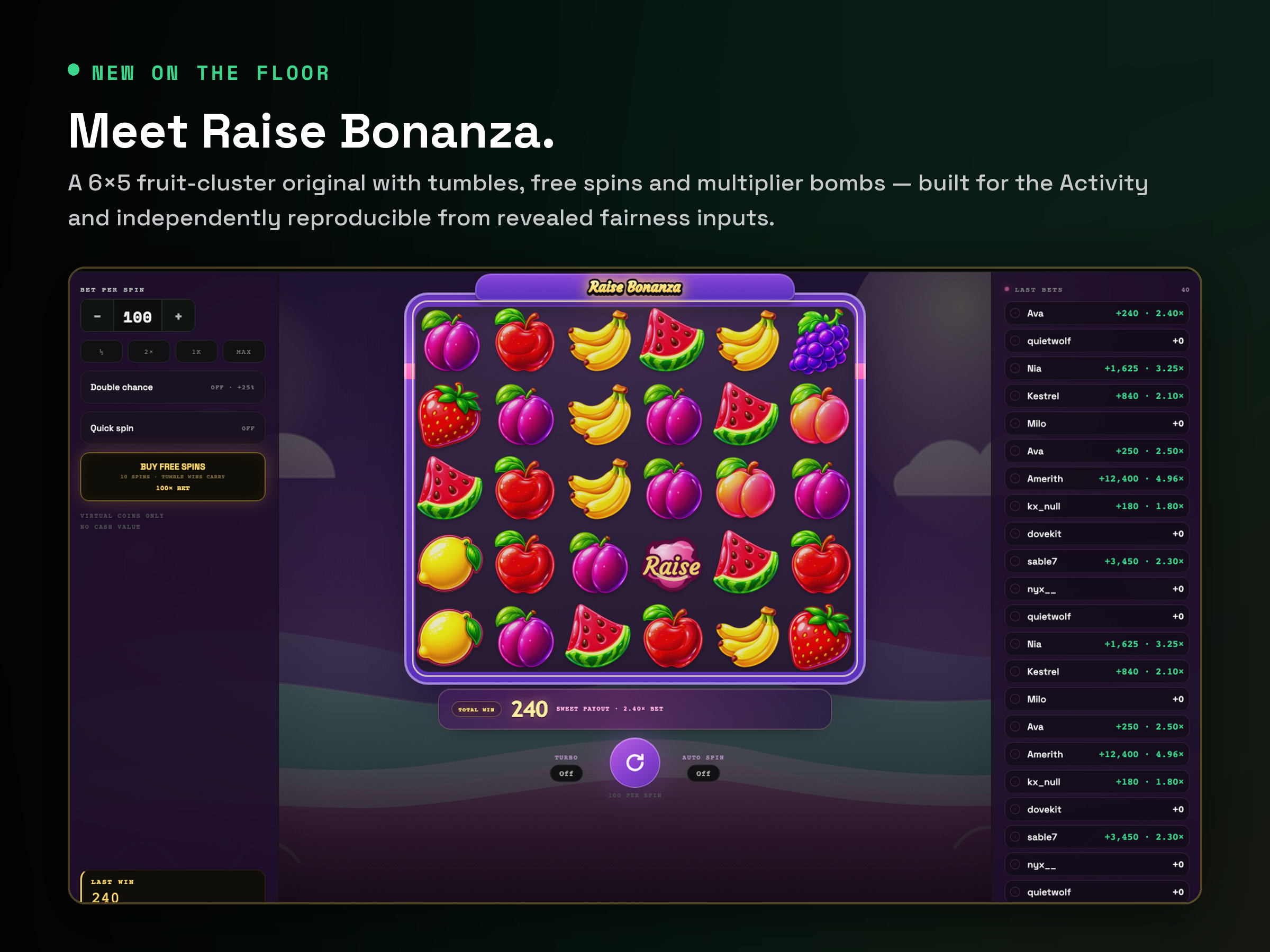 Raise Bonanza