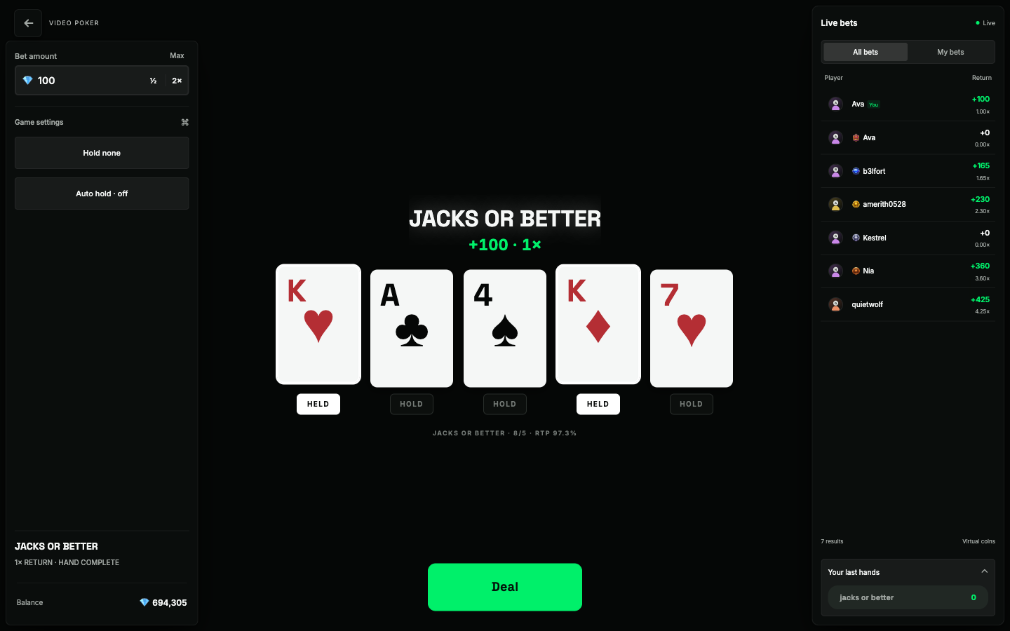 Video Poker in the Raise Activity